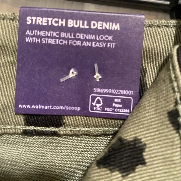 Scoop Herbal Olive Leopard Print Seamed Barrel Jeans NWT in Various Sizes - Picture 11 of 13